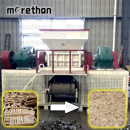 Large Scale Industrial Paper Wood Chipper Tree Branch Double Shaft Machine Shredder Recycling Machine Metal Shredder