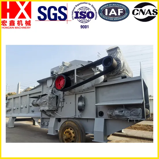 Wide Infeed Hopper Wood Log Horizontal Wood Waste Grinder for Sale