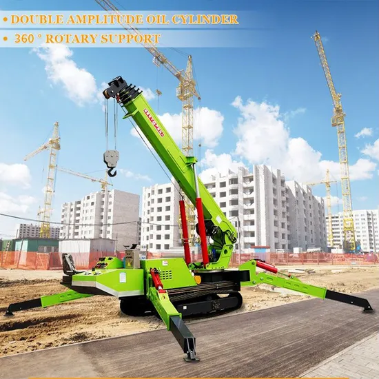 1.2ton 3ton 8ton 12t New Crawler Knuckle Boom Mini Unic Telescopic 5-17m Lifting Cranes Electric Mini Lift Machine Portable Truck Spider Crane