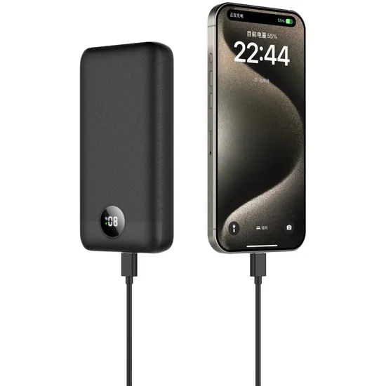 Quick Charge 20000mAh Portable Power Bank with Display High Capacity Pd Portable Charger