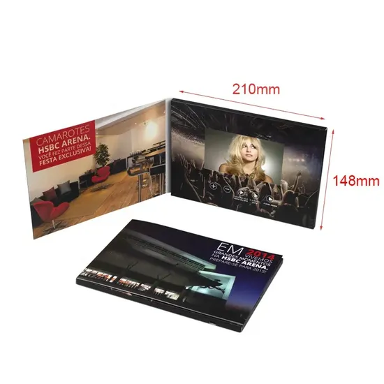 LCD Video Book Digital Gift Card for Marketing Advertising Business Wedding LCD Video Greeting Card