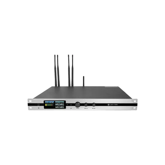 Public Address System 2 Channel 450W Dante DSP Power Amplifier with Wireless UHF Handheld Microphone