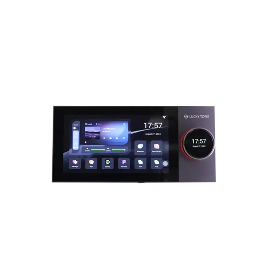 8 Channel 25W Blue Tooth 2 Zones Wall Amplifier with 7 Inch Touch Screen for Home Background Music