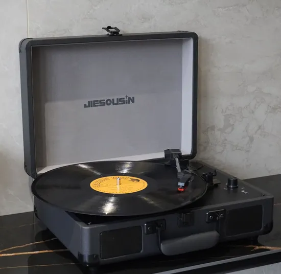 Portable Suitcase Design Turntable Player Multi Function USB Playback and Burning Record Player Speaker Vinyl Record Player