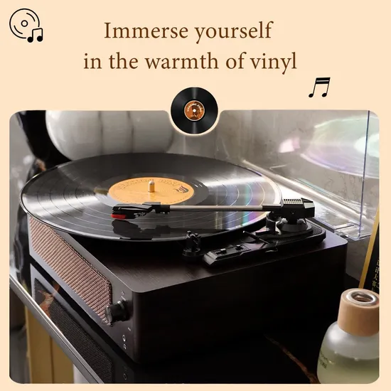 R108 Creative HiFi Sound Quality Independent Sound Cavity Record Player Lp Playback System Turntable Gramophone