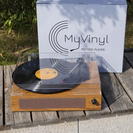 R108A Multi Function Gramophone Ruby Stylus Plastic Turntable HiFi Sound Quality Independent Sound Cavity Vinyl Record Player