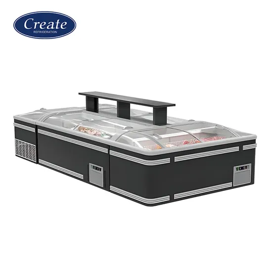Commercial Refrigerator Top Sliding Open Auto Defrost Fridge Chest Island Deep Freezer