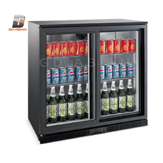850mm 900mm Height Mini Glass Sliding Door Cooler Back Bar
