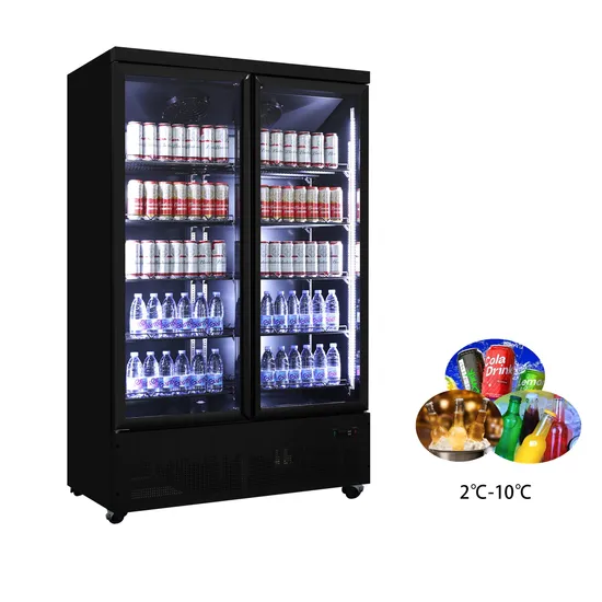Supermarket Beverage Refrigerated Showcase Glass Door Commercial Display Refrigerator Fridge