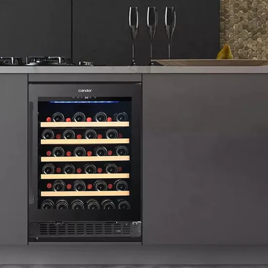 OEM Custom Stylish Built Compressor 46 Bottles Single Zone Wine Fridge Wine Refrigerator Under The Counter