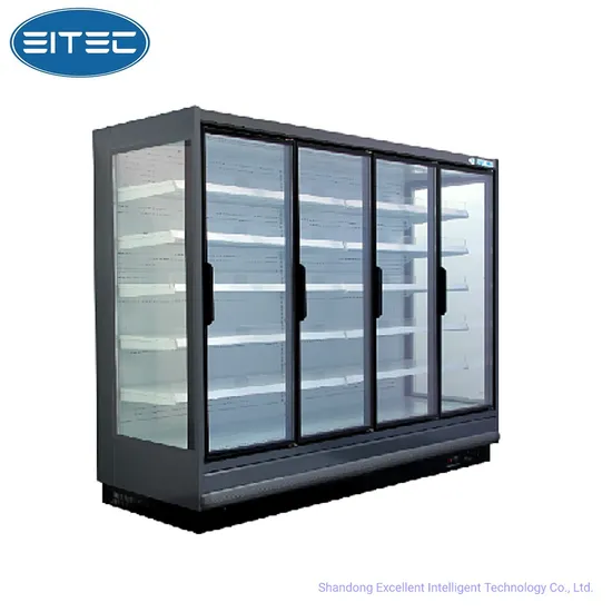 Supermarket Display Showcase Open Type Upright Carel Controller Multideck Cainet Refrigerator