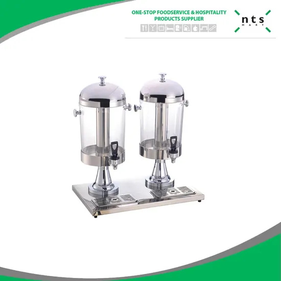 Double Tank Silver Juice Dispenser/Beverage Dispenser/Buffet Juice Container