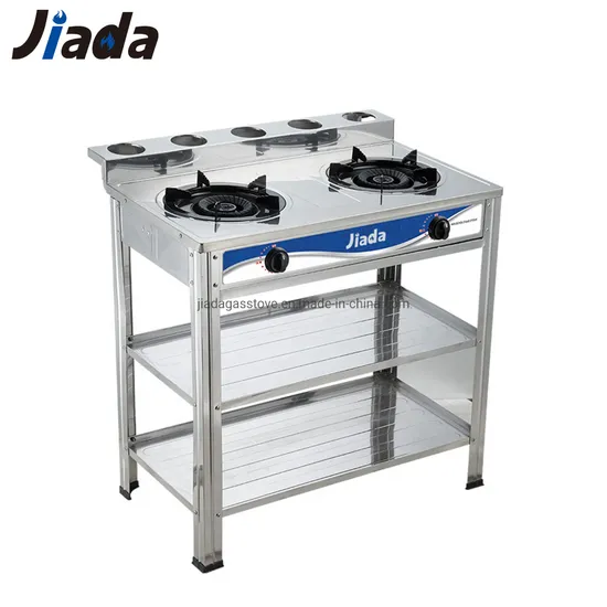 China Manufacturer Commercial LPG Ng Two Burner Modern Cast Iron Gas Cooking Stove Stand