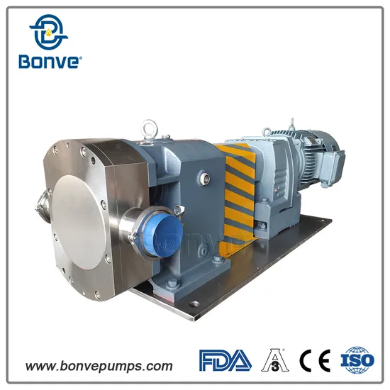 Stainless Steel Food Syrup Transfer High Viscosity Liquid Rotary Lobe Pumps with CE Approved