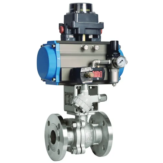 Pneumatic Actuator Control Floating Ball Valve with Solenoid Valve Standard Pn16 Medium Temperature General