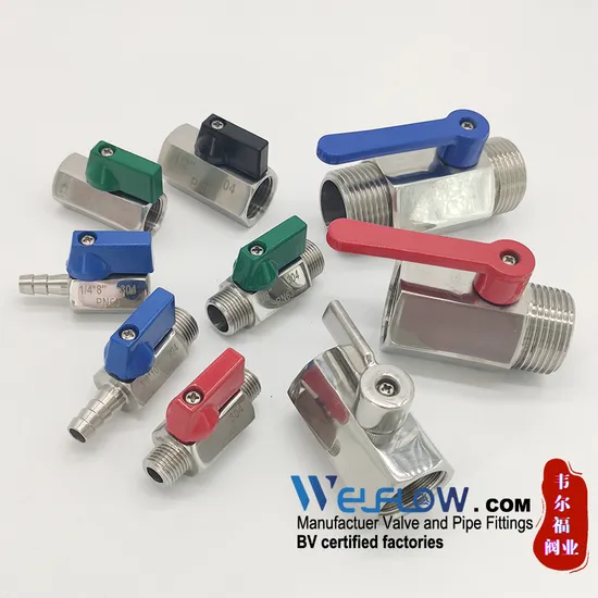 Stainless Steel Mini Ball Valve FF/Mf/mm