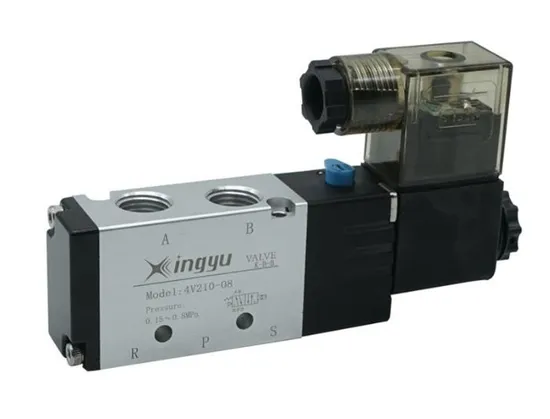 5 Way 2 Position 4V210-08 DC24V/12V AC220V Single Type G1/4 Thread Low Power Consumption Pilot Small Size Large Flow Solenoid Directional Pnematic Valve