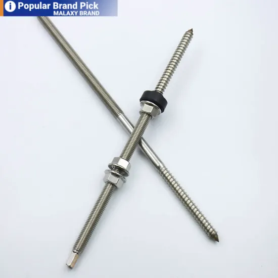 Stainless Steel Solar Roof Mounting Hanger Bolt with Rubber Wahser & Plate