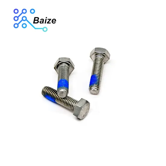 M6 M8 M10 M12 M24 DIN933 Carbon Steel Machine Bolt Hexagon Head Bolt with Nylon Patch