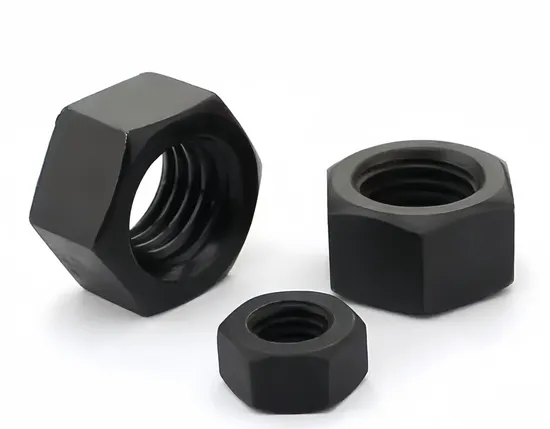 Hex Nut High-Strength DIN ANSI BS Black Fastener Carbon Steel Zinc