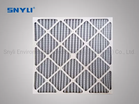 Cardboard Frame Primary HVAC Panel Pleated Pre Filter Pleated Air Filter with Mesh Grid for Extension The Life of Expensive High Efficiency Filters