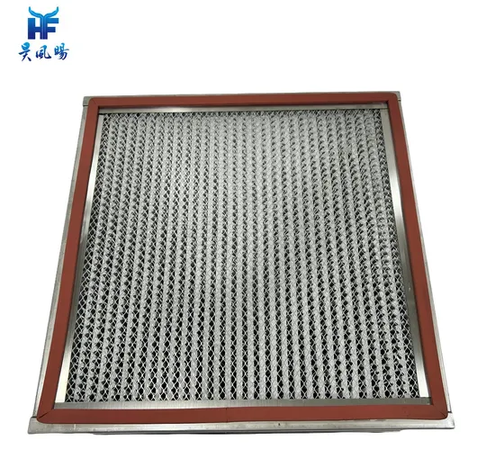 Customized Nonwoven Glassfiber Carbon Paper Aliuminum SUS 304 Frame HVAC H11 H12 H13 H14 High Temperature HEPA Air Filter for Hospital Cleaning Room