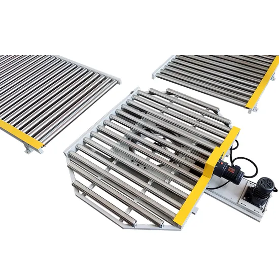 Customized 250 mm High Ground Level Low Profile Cdlr Rotary Turntable Conveyor