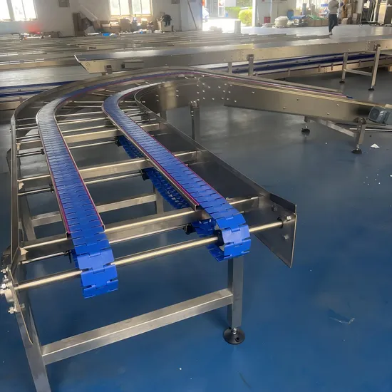 Food Standard Material Conveyor Belt Handing Turning Modular Belt Conveyor