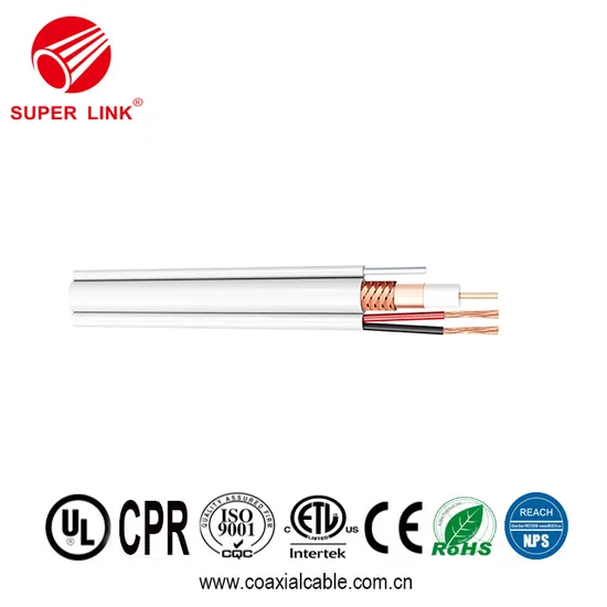 Manufacturer High Quality RG6 Rg59 CATV & CCTV Communication Cable with Power Composite Siamese Coaxial Cable