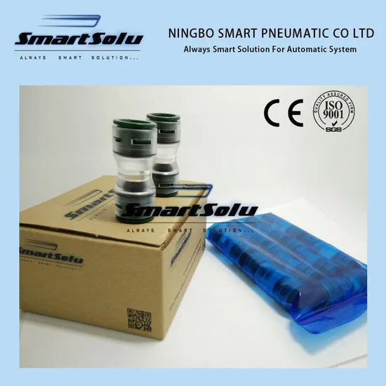 Fiber Optic Cable Couplings HDPE Air Blow Fiber End Stop Endcap Micro Duct Push in One Touch Pneumatic Straight Gasblock Micro Duct Connector