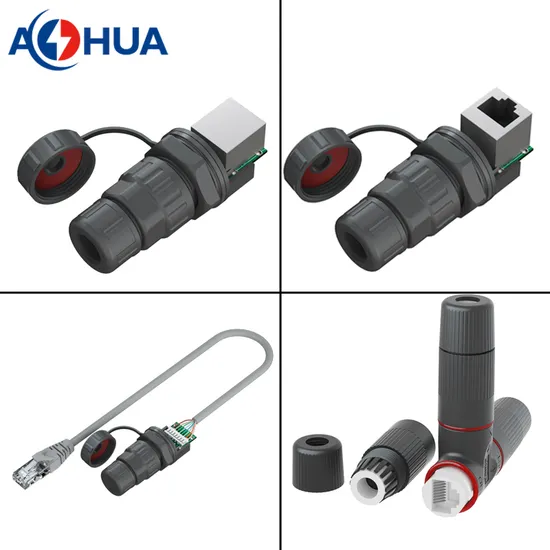 Aohua Factory Cat5 CAT6 Ethernet Cable Waterproof Panel Type RJ45 Connector