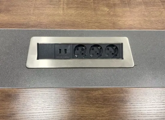 Table Flip up Socket 3 Power Outlets with USB Charger
