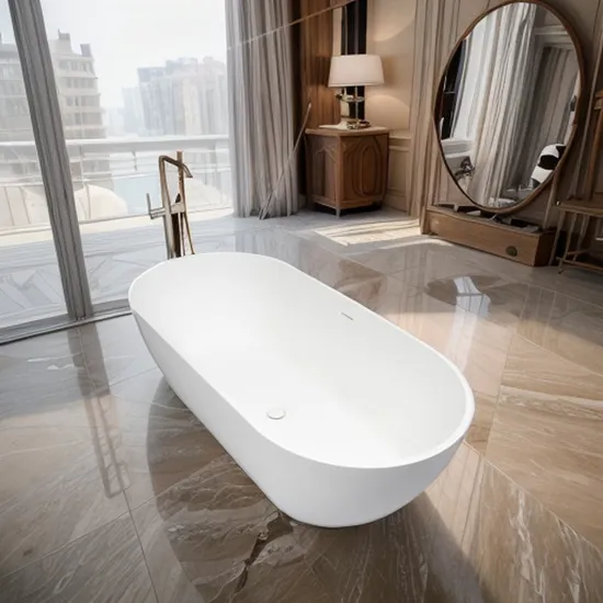 Freestanding Bathtub Solid Surface Bathtub Artificial Stone Bathtub Acrylic Bathtub