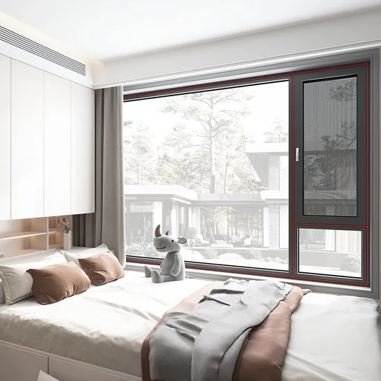 Delicate Series Double-Sided Flat System Aluminum Casement System Window