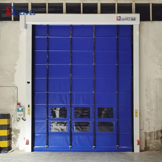 High Speed Automatic Large Size PVC Door Fast Roller Shutter Stacking Door