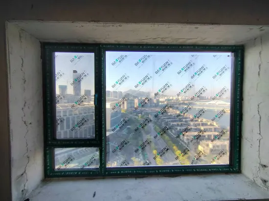 Customized White Grey Color Patio Door Double Rail Aluminum Double Glass Sliding Window and Door