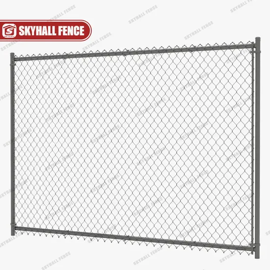 Galvanised Chain Link Fencing Diamond Mesh Fence for Football Fields Schools Zoos Construction