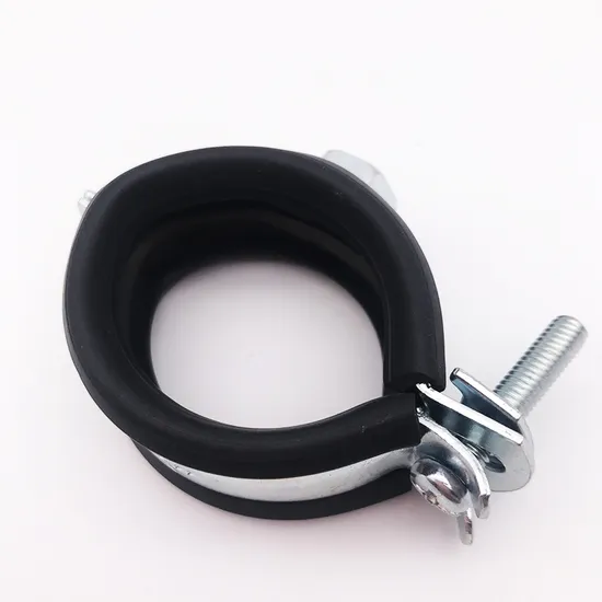 2024 Galvanized Hot Sell Heavy Duty Ningbo Manufactures Single Pipe Hanger and M8 One Screw Fixing Pipe Clamp with Rubber