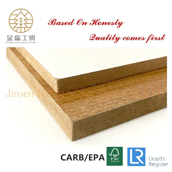China Manufacturer 18mm / 15 mm Thickness E0 Glue Waterproof Planoid Routing Plain MDF for Furniture Indoor