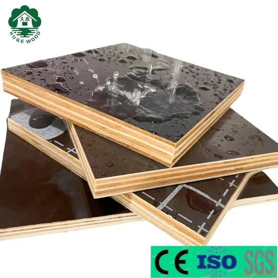 1220X2440mm Black Brown WBP Shuttering Film Faced Plywood for Construction Material