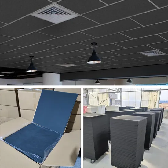 Acoustic Soundproofing Fiberglass Rock Wool Panels Black Ceiling Tiles for Theaters