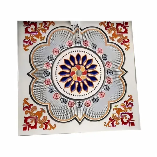 Hot Sale Decorative Board 595/603*595/603 mm Moisture Proof Indoor Gypsum Plastic Material PVC Indoor Ceiling