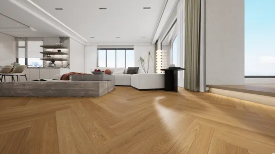 German Technology Elm Hardwood Herringbone Wood Parquet Laminate Flooring