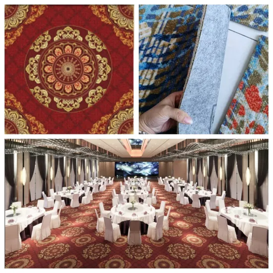 Large Area Custom Pattern Nylon Printed Commercial Hotel Banquet Hall Office Carpet Tile