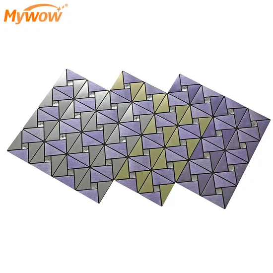 European Design Plated Glass and Black Color Mosaic Tile
