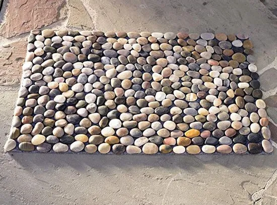 Factory Hot Sale Indoor Outdoor Smooth River Stone Floor Mats