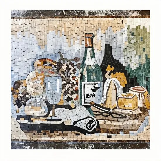 Mosaic Art Pattern Medallion Marble Mosaic Mural Decoration