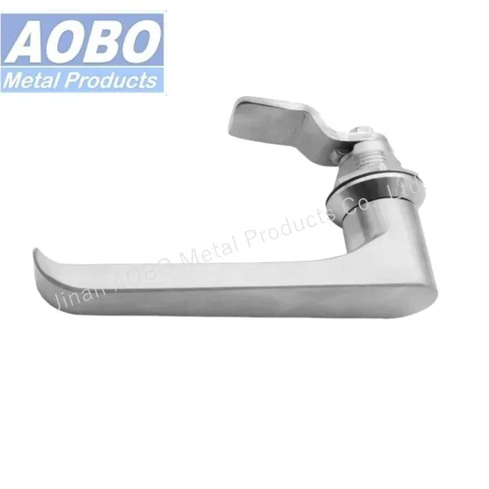 Stainless Steel SUS 316 Precision Cast Distribution Cabinet L Handle Cam Lock HVAC Enclosures General Flat Electric Cabinet Door Handle Lever Handle