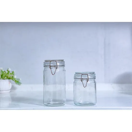 Cheap Wide Mouth Glass Small Canning Jar with Wire Snap Lid Favor Swing Top Storage Snap Top Air Tight Glass Food Container