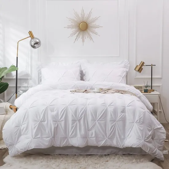 Bedding Set White 8PCS Queen Size Bedding Linen